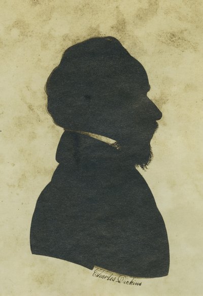 Charles Dickens silhouetportret door Unbekannt Unbekannt